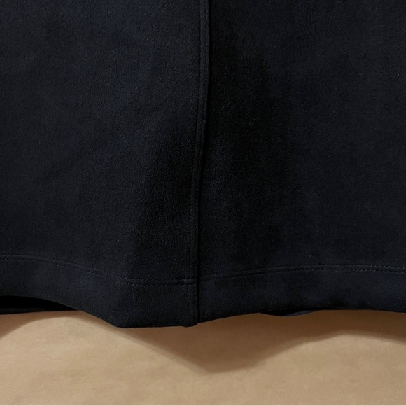 Spanx | NWT Faux Suede Mini Skirt A-Line Skort Built in Shorts Black Size XL - Picture 7 of 11